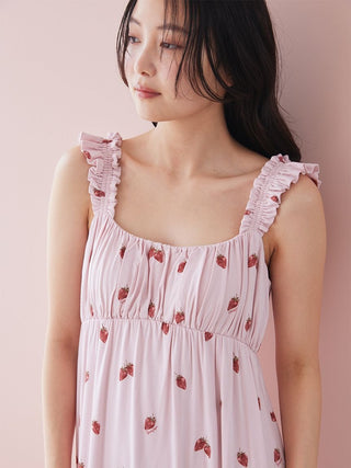 Strawberry Rayon Dress With Built-in Bra