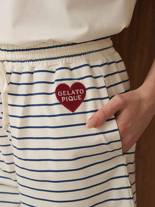 Cool-to-touch Heart Striped Shorts