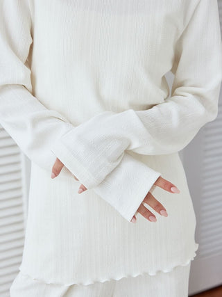 Heart Aran Cut-and-sew Pullover
