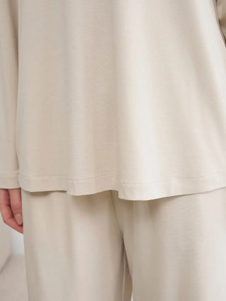 Cool Rayon Logo Printed Long Sleeved T-shirt