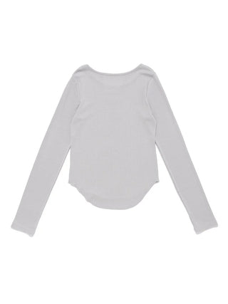 [UV Cut] Ribbed Long-sleeve T-shirt - view 7