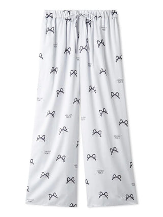 Gelato Pique Ribbon Satin Pants in blue