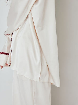 Satin Shirt With Lace