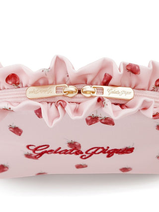 Strawberry Printed Frill Pouch
