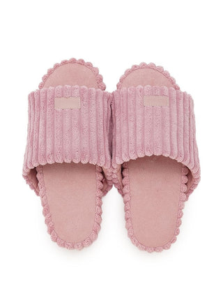 Wide Rib Knit Room Shoes
