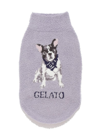 Gelato Pique [CAT&DOG] Baby Moco French Bulldog Printed Pet Pullover in blue