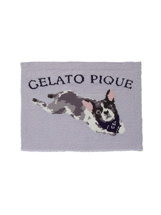Gelato Pique [CAT&DOG] Baby Moco French Bulldog Printed Pet Blanket in blue