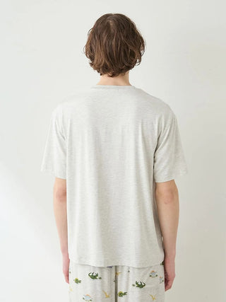 Men's Cool-to-touch Sleeping Dinosaur One Point Printed T-shirt