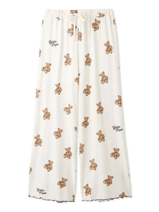 Gelato Pique Rayon Bear Pants in off-white