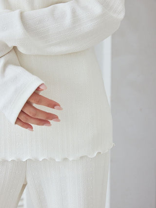 Heart Aran Cut-and-sew Pullover