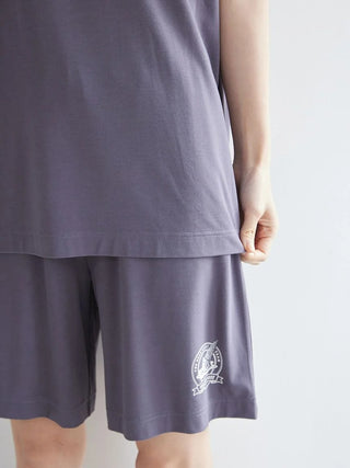 [UV-cut] Pique Emblem Printed T-shirt
