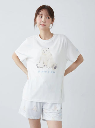 Cool-to-touch Sea Animals One Point Printed T-shirt
