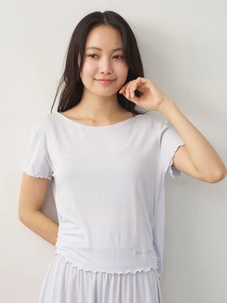 Cool Rayon Gathered T-shirt