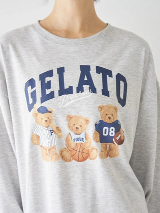 Sporty Bears One-point Printed Oversized Long-sleeve T-shirt - view 9