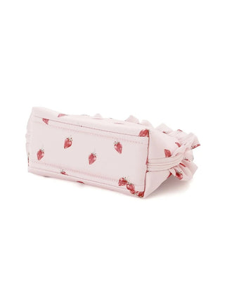 Strawberry Printed Frill Pouch