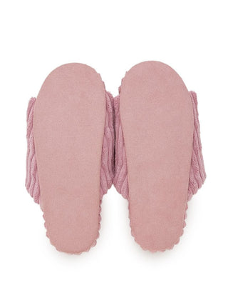 Wide Rib Knit Room Shoes