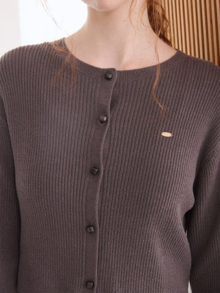 Smoothie Fine-ribbed Short-sleeve Cardigan