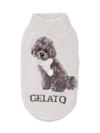 Gelato Pique [CAT&DOG] Baby Moco Poodle Printed Pet Pullover in light gray