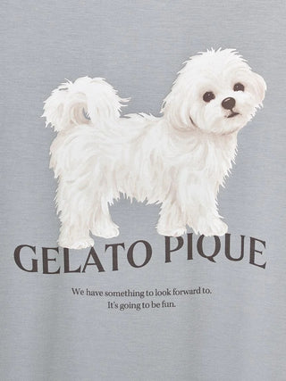 Men's Walking Dog One-point Printed Cool Touch T-Shirt