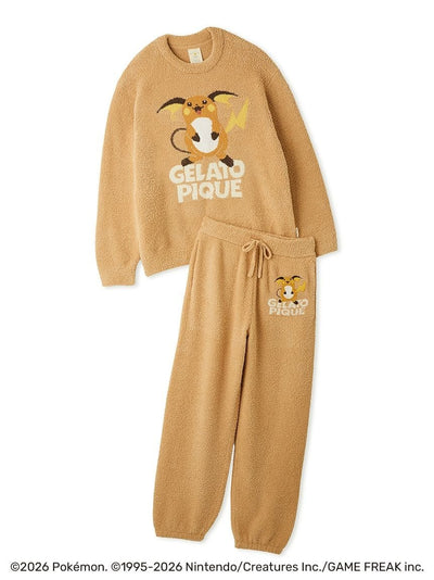 【Pokémon】【Men’s】Baby Moco Jacquard Pullover & Long Pants Set gelato pique