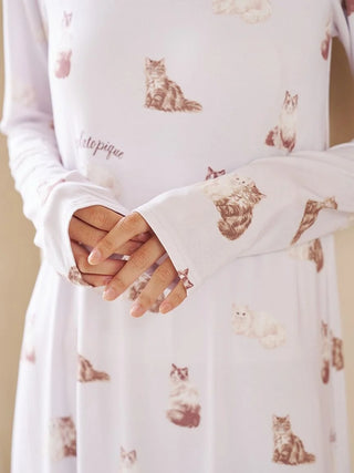 Cat All-over Printed Dress with built-in bra - view 10