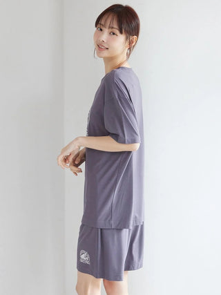[UV-cut] Pique Emblem Printed Shorts