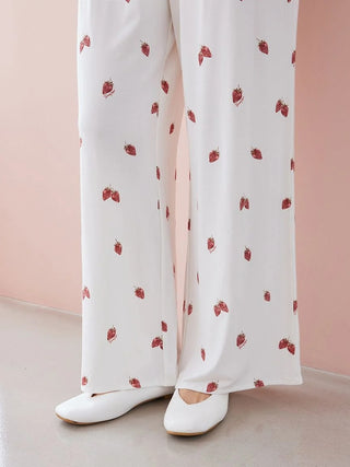 Strawberry Rayon Cut-and-sew Pants
