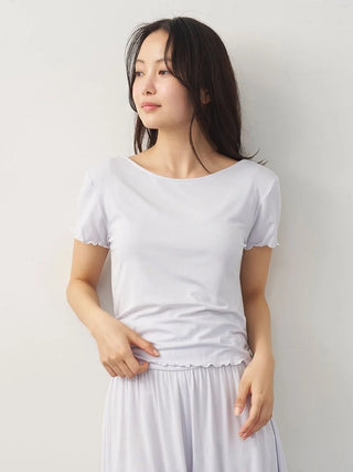 Cool Rayon Gathered T-shirt