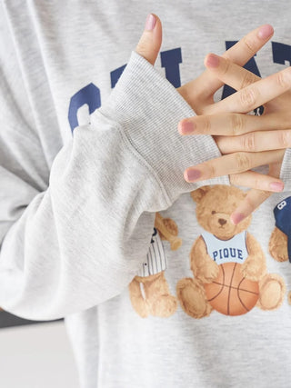 Sporty Bears One-point Printed Oversized Long-sleeve T-shirt - view 10