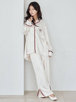 Satin Shirt With Lace