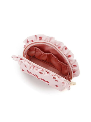 Strawberry Printed Frill Pouch