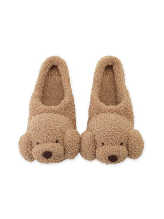 Gelato Pique [HALLOWEEN] Night Parade Dogs Room Shoes in beige, top view