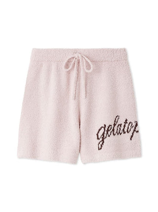 Gelato Pique Baby Moco Cat Jacquard Shorts in pink, front view