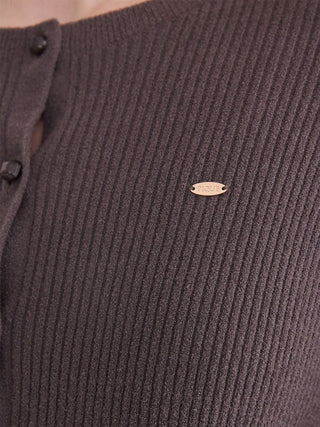 Smoothie Fine-ribbed Short-sleeve Cardigan