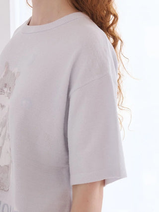 Bath Time Cat Jacquard Pullover