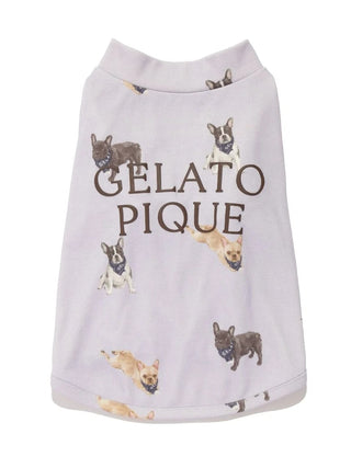Gelato Pique [CAT&DOG] French Bulldog Cut-and-sew Pet Pullover in lavender