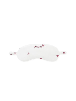 Gelato Pique [Sleep] Heart Eye Mask in red, front view