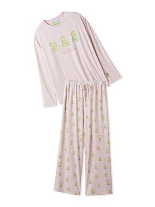 [Mrs. GREEN APPLE][Unisex] One-point Printed Long-sleeve T-shirt & Pants Set - view 4