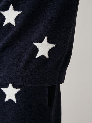 Unisex Airy Moco College Logo Star Jacquard Pullover