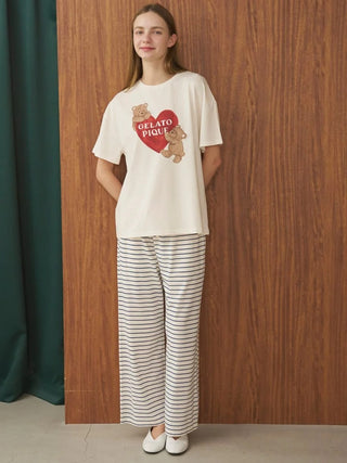 Cool-to-touch Heart Striped Pants
