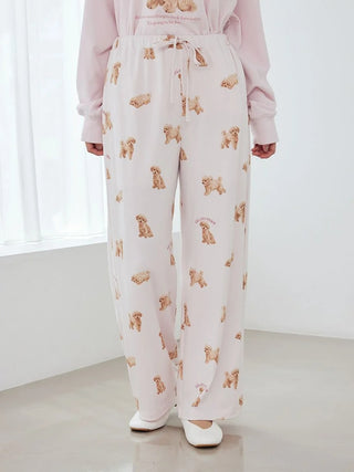 [UV-Cut] Walking Dog One-point Printed Cool Touch Pants