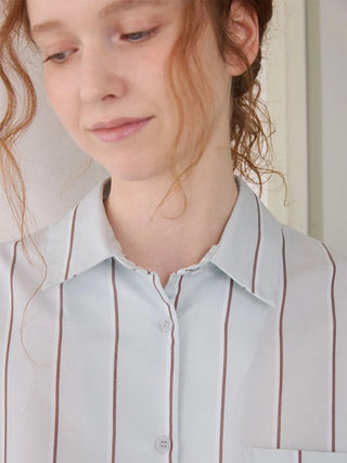 Striped Button-Up Shirt - view 16