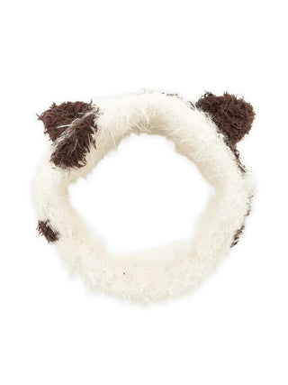 Gelato Pique Feather Cat Headband in cream