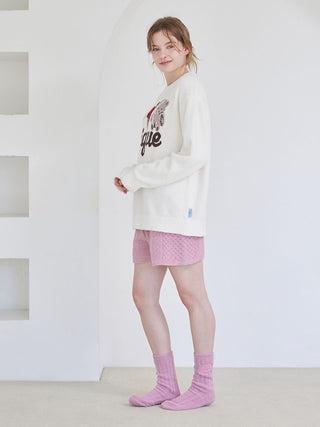 [Valentine] Aran Sagara Embroidery Socks