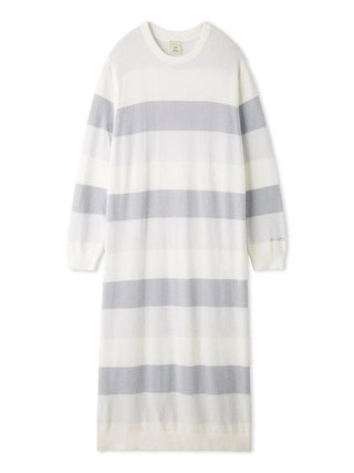 Gelato Pique Smoothie Three-Color Stripe Dress in blue, front view