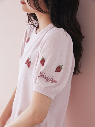 Airy Moco Strawberry Jacquard Dress