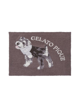 Gelato Pique [CAT&DOG] Baby Moco Schnauzer Printed Pet Blanket in charcoal gray