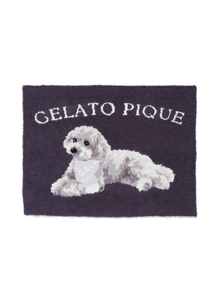 Gelato Pique [CAT&DOG] Baby Moco Poodle Printed Pet Blanket in navy