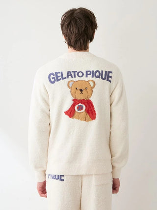 Men's Baby Moco Hero Bear Jacquard Cardigan - view 9