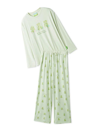 [Mrs. GREEN APPLE][Unisex] One-point Printed Long-sleeve T-shirt & Pants Set - view 2